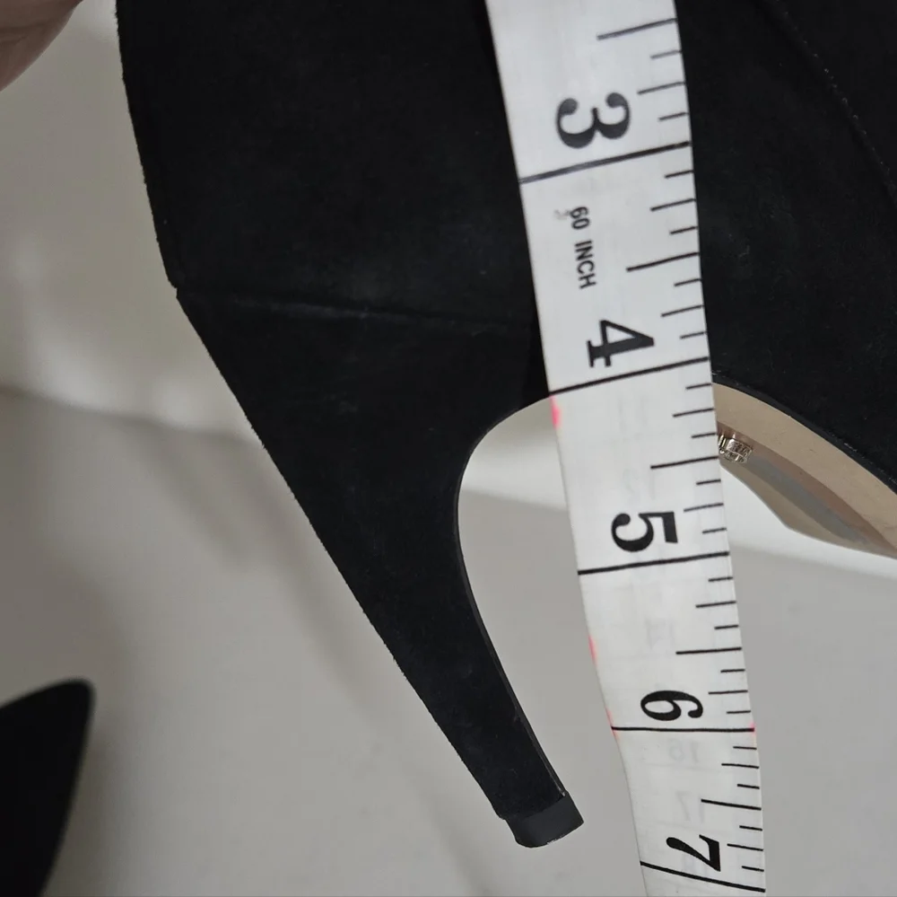 Sam Edelman Black Suede Fiora Ankle Heel Boot Size 7 - Picture 14 of 14